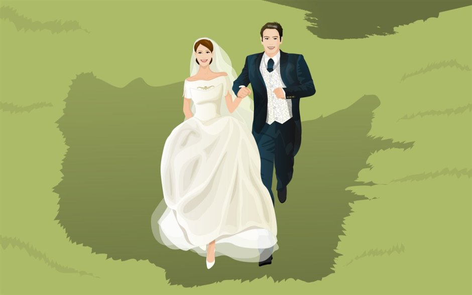Заставка жених и невеста