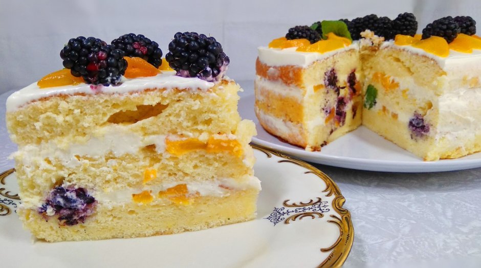 Творожный пирог с абрикосами