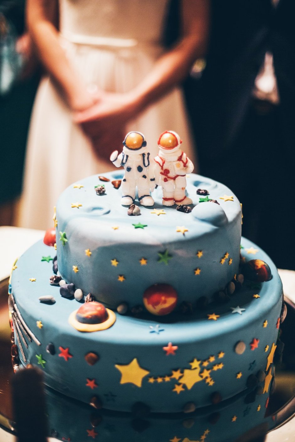 Торт свадебный космос
