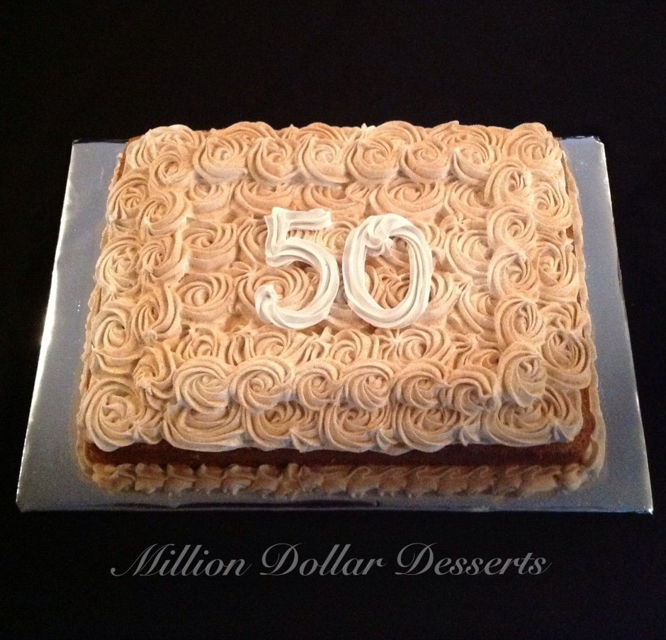 Торт на юбилей 50 лет женщине прямоугольный