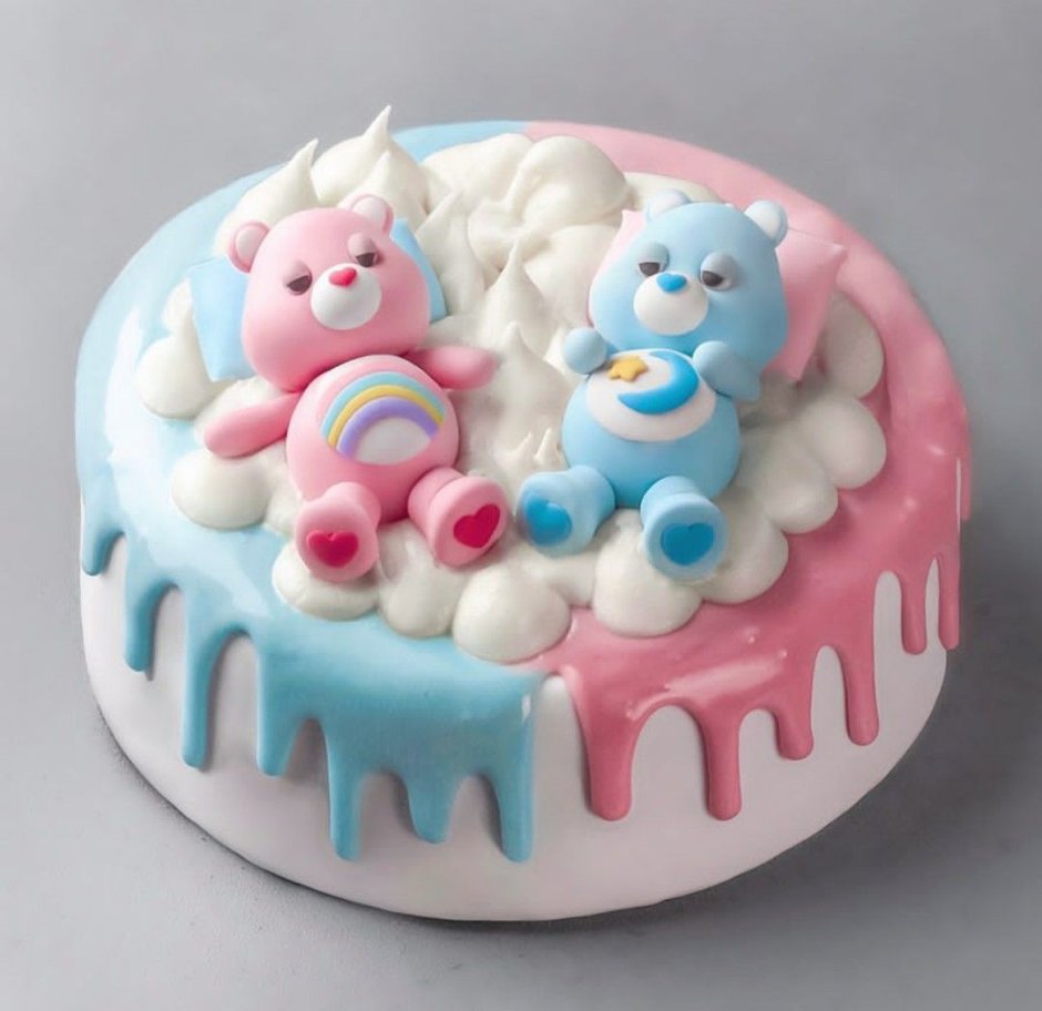 Торт для двойняшек мальчика и девочки