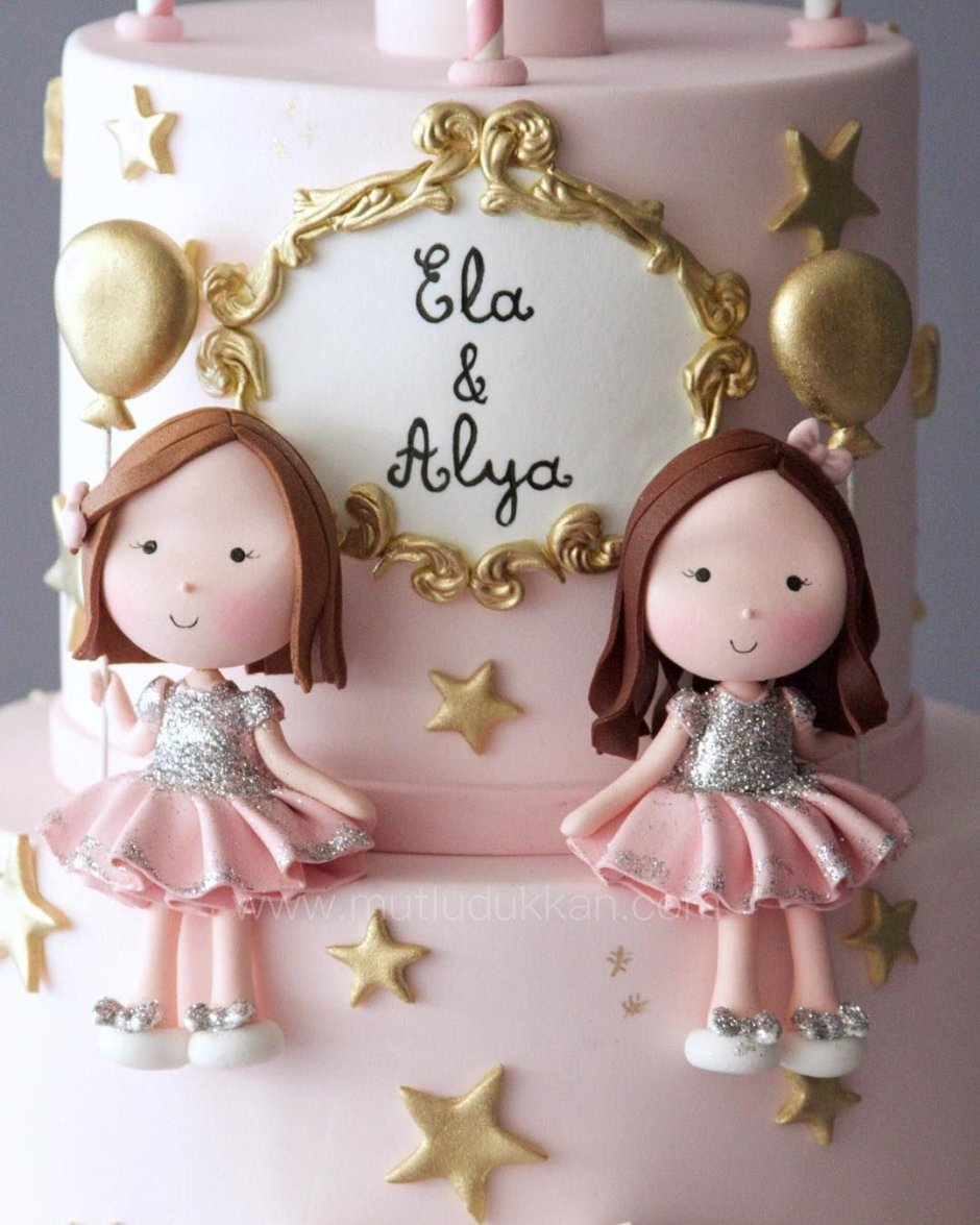 Торт для двойняшек девочек