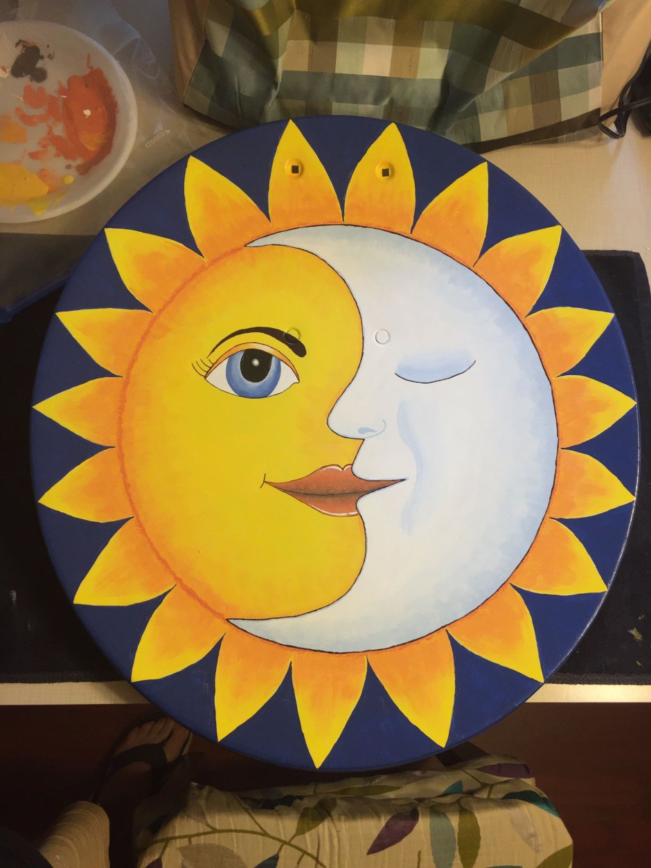 Поделка солнце и Луна