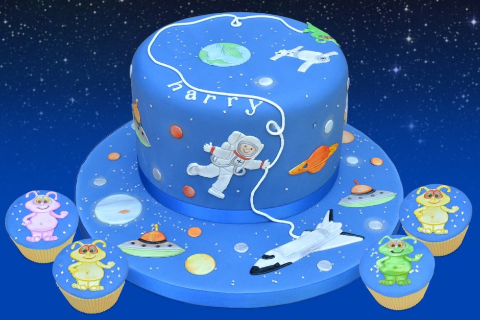 Детские торты тема космос