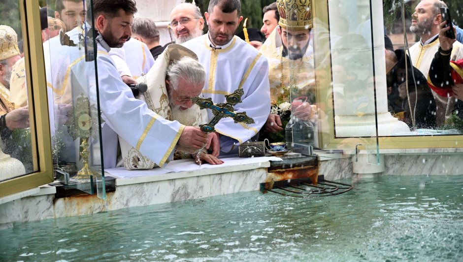 Католикос-Патриарх всея Грузии Илия второй на крещении