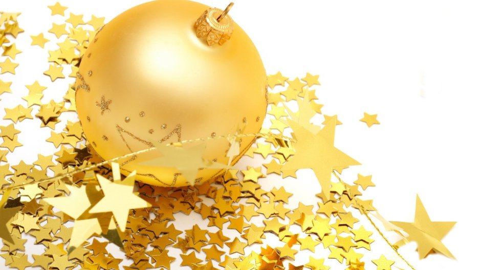 Золотые шары новый год