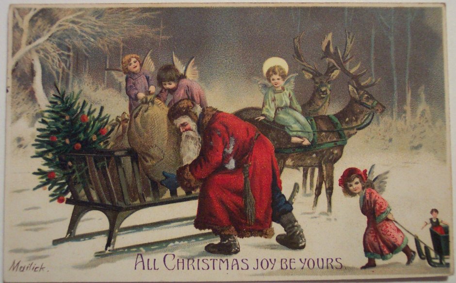 Рождественские открытки 19 века высокое качество