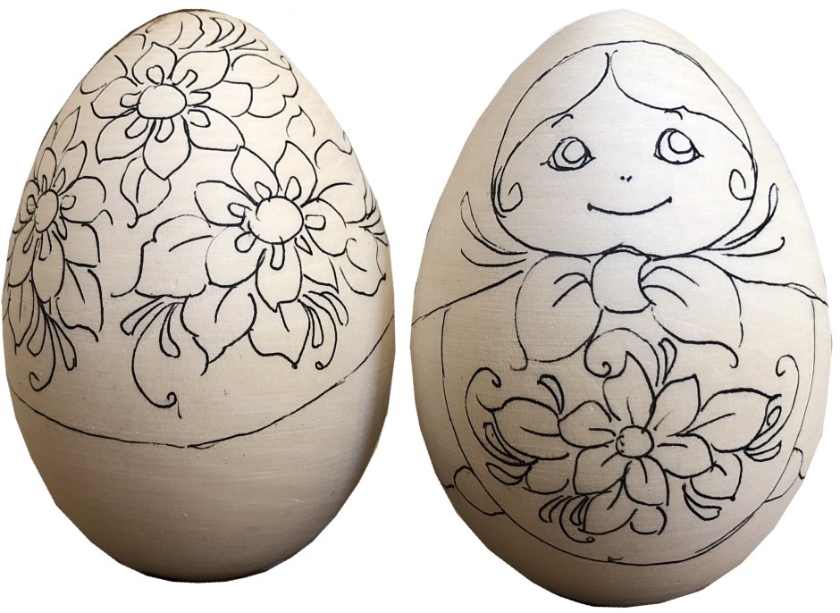Расписать деревянное яйцо