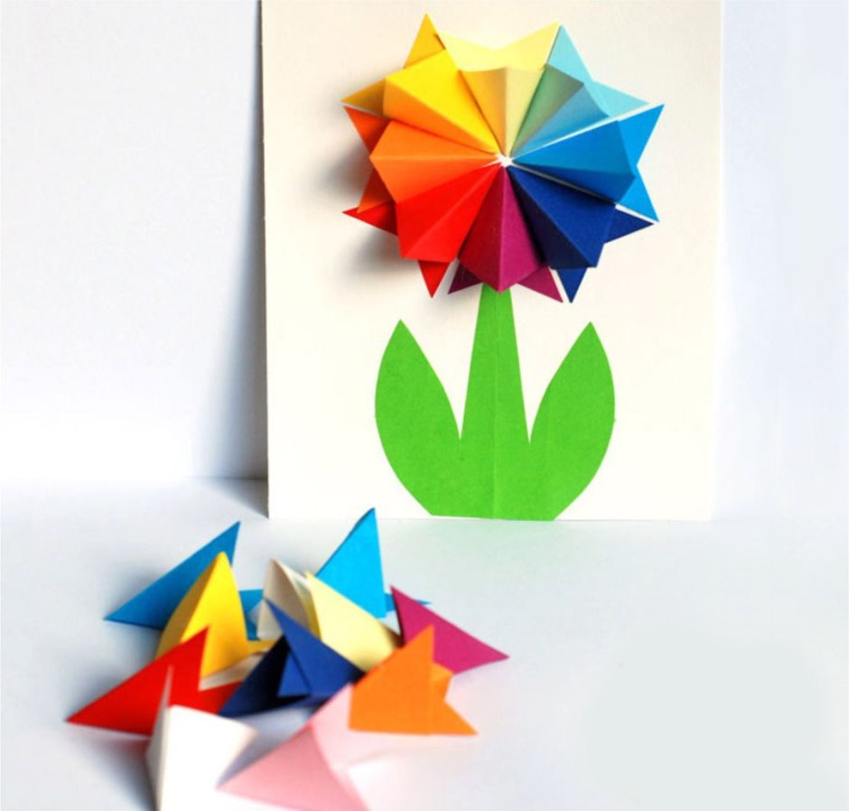 Открытка из оригами