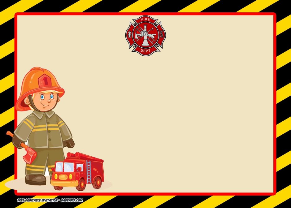 Рамка пожарные для детей