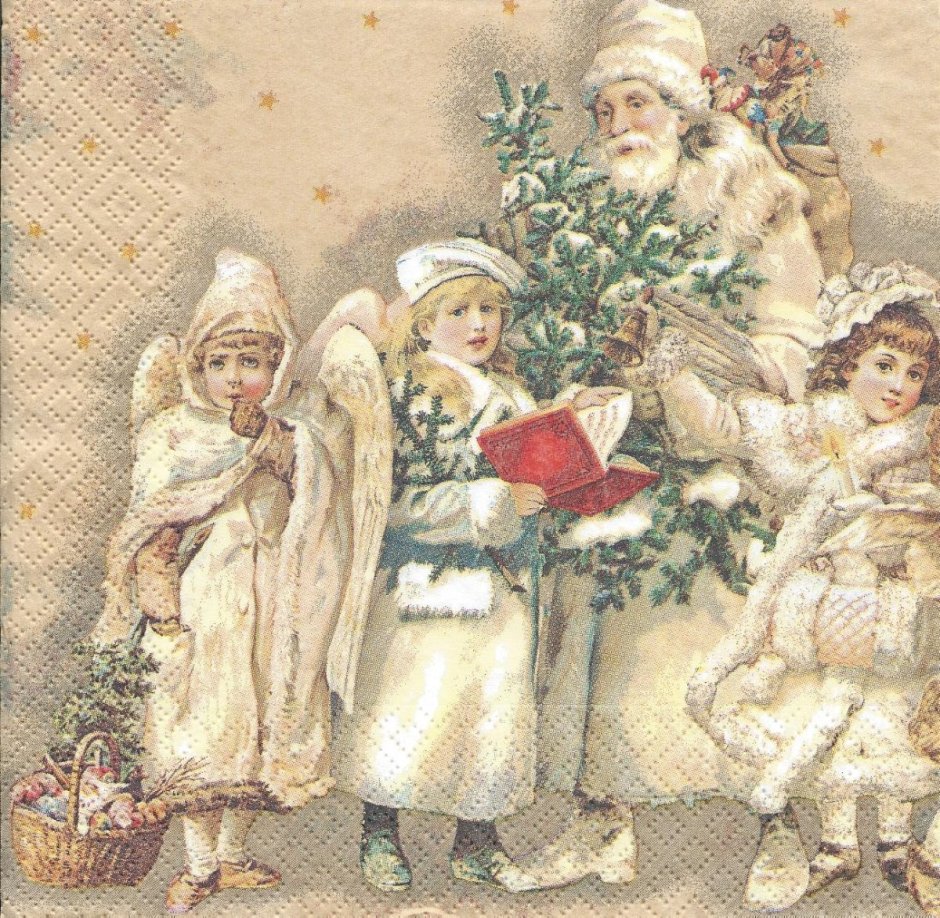 Рождественские Винтаж открытки хор