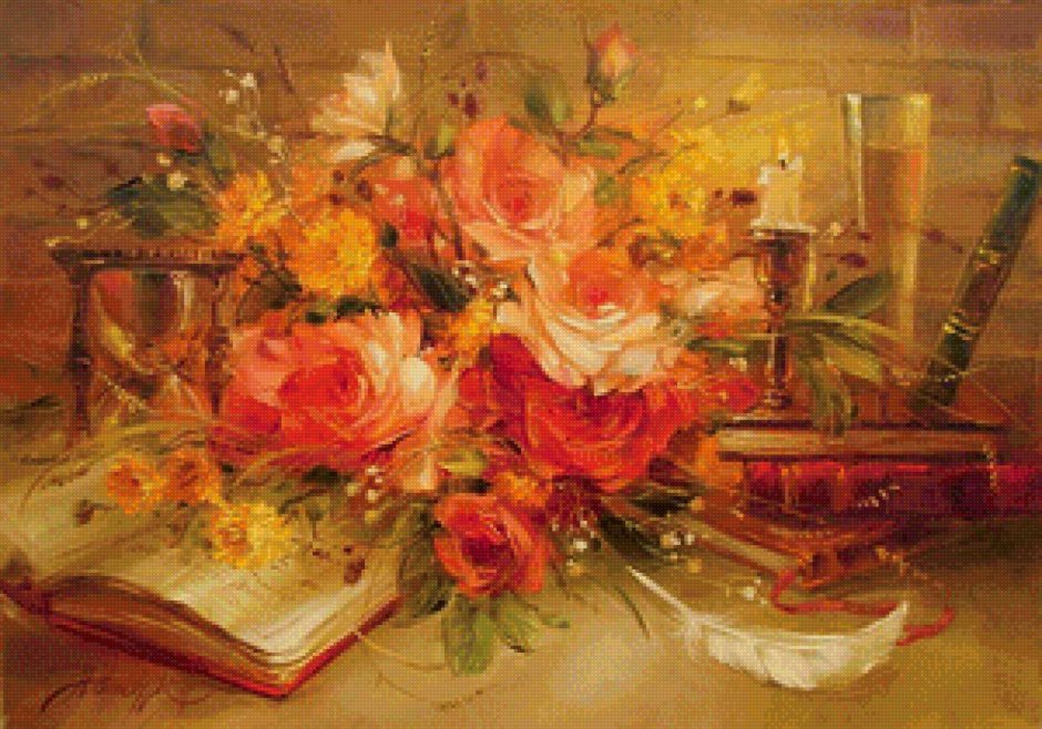 Анна Хомчик художник цветы