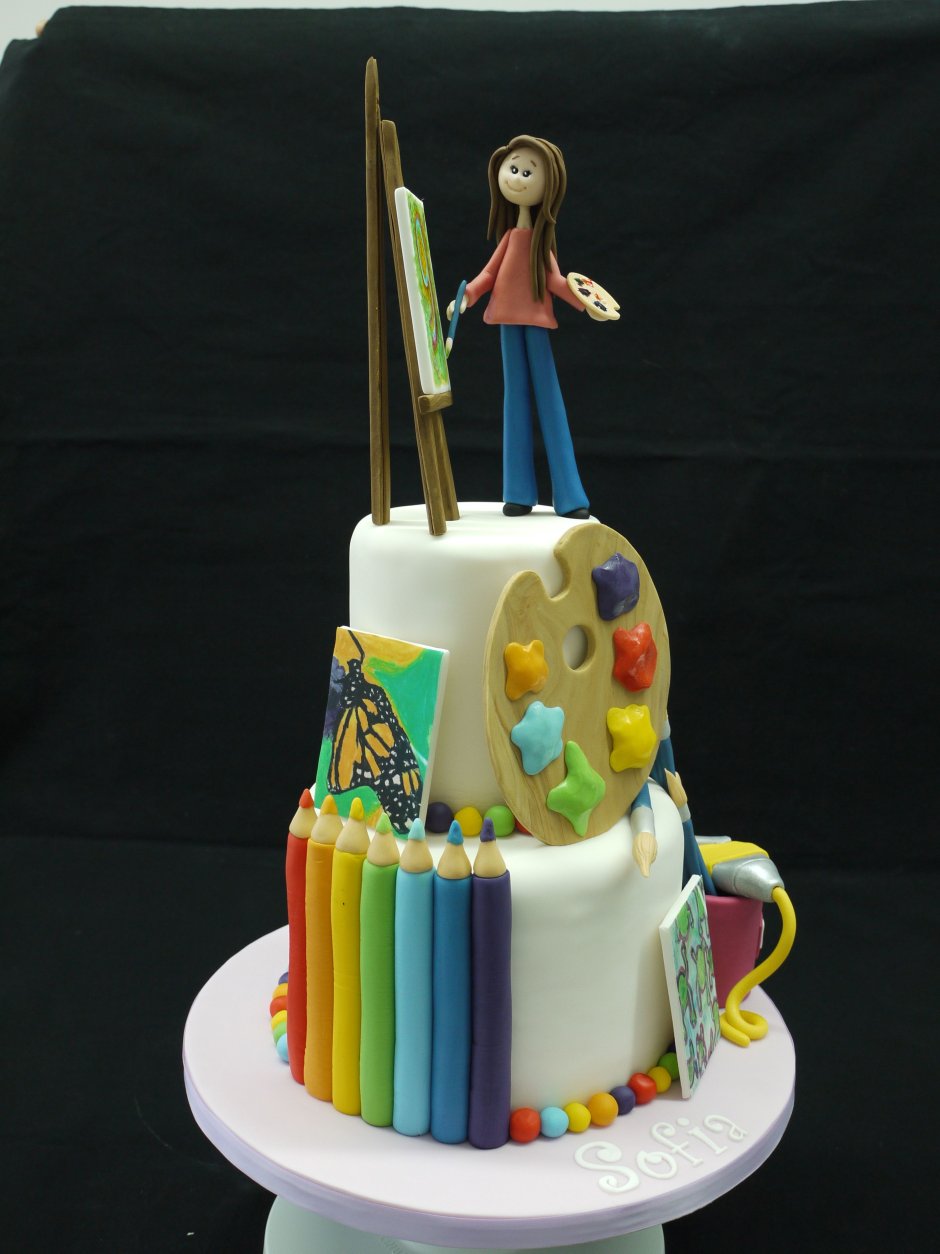 Торт для художницы девочки