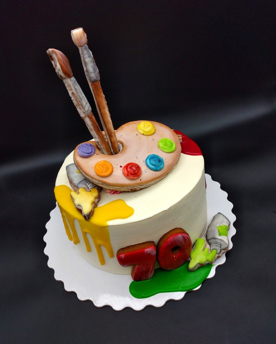 Украшение торта для художника