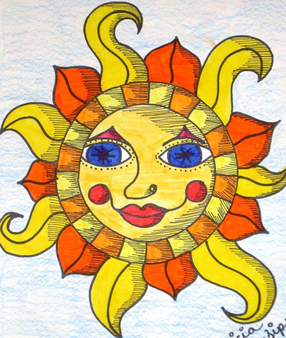Солнце декоративное изображение