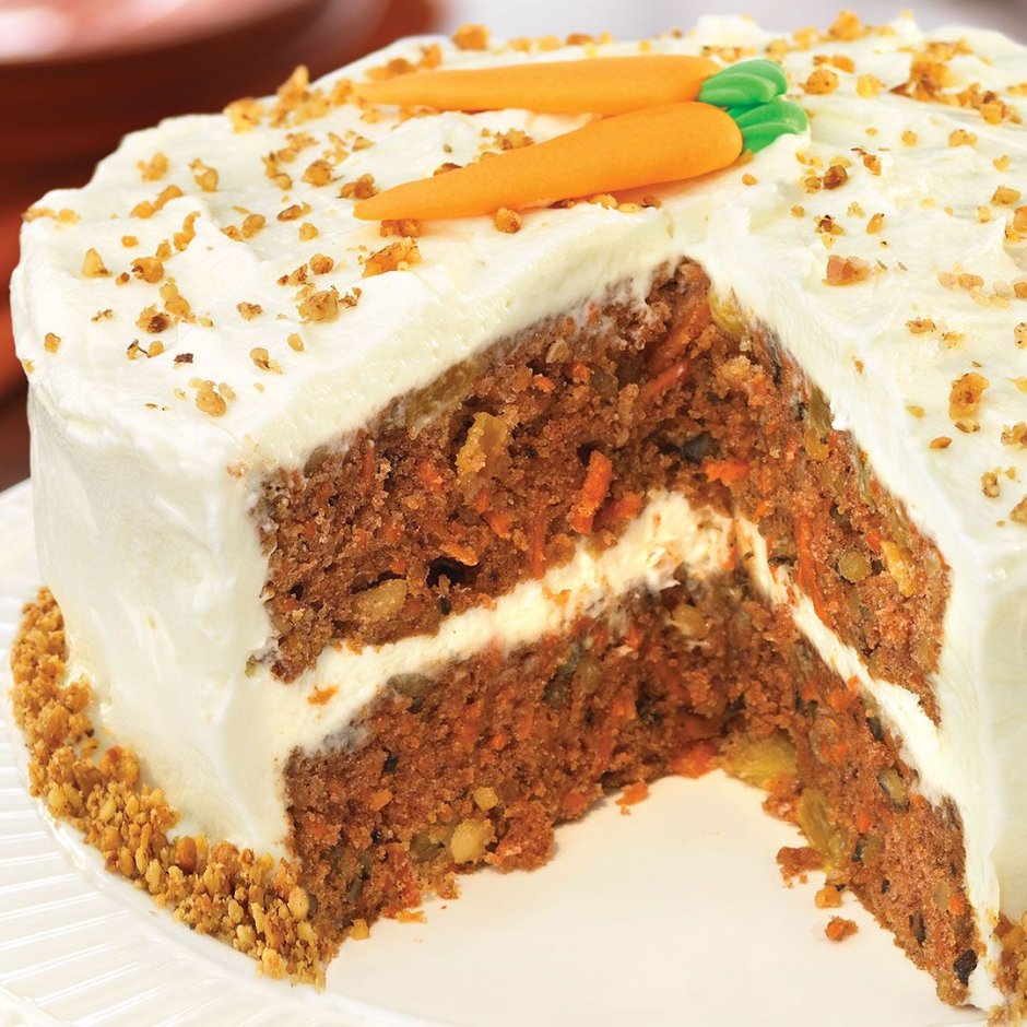 Морковный пирог с грецкими орехами