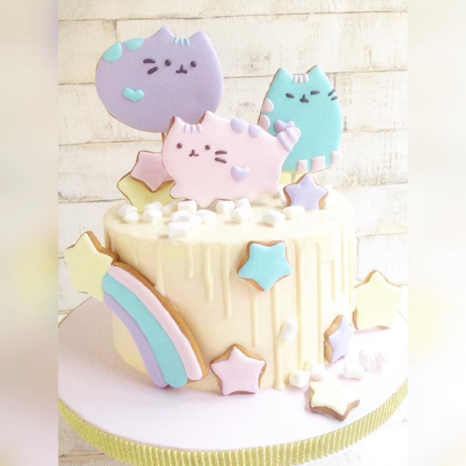 Свадебный торт с котиками