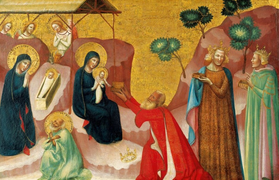 Рождество Христово дары волхвов Джотто