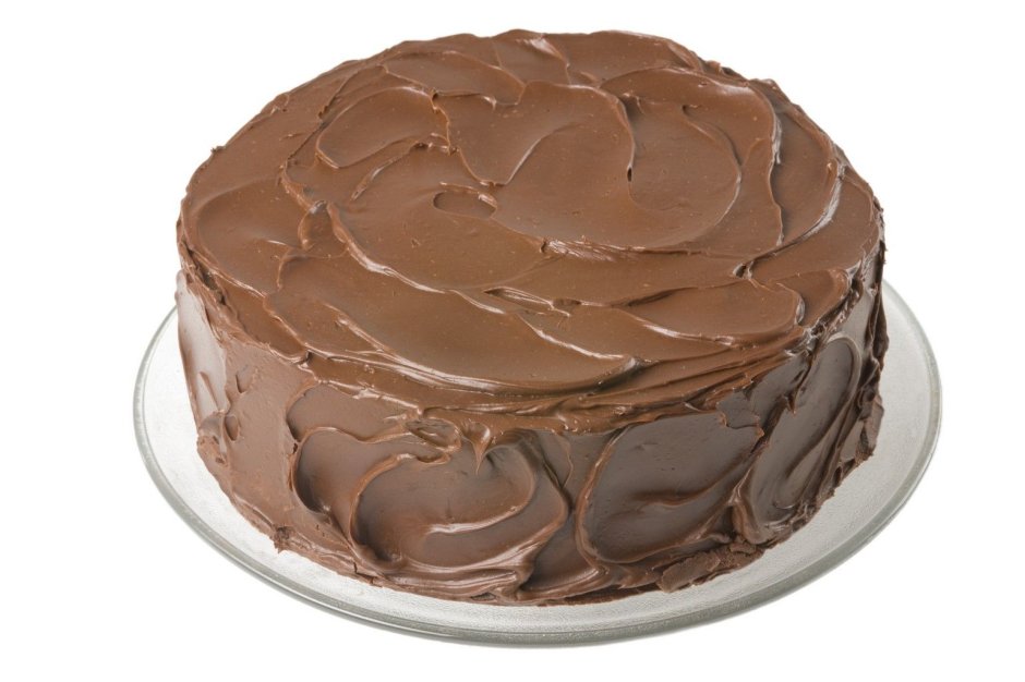 Ванильный торт с шоколадной глазурью