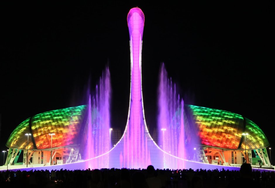 Поющие фонтаны Сочи Олимпийский парк