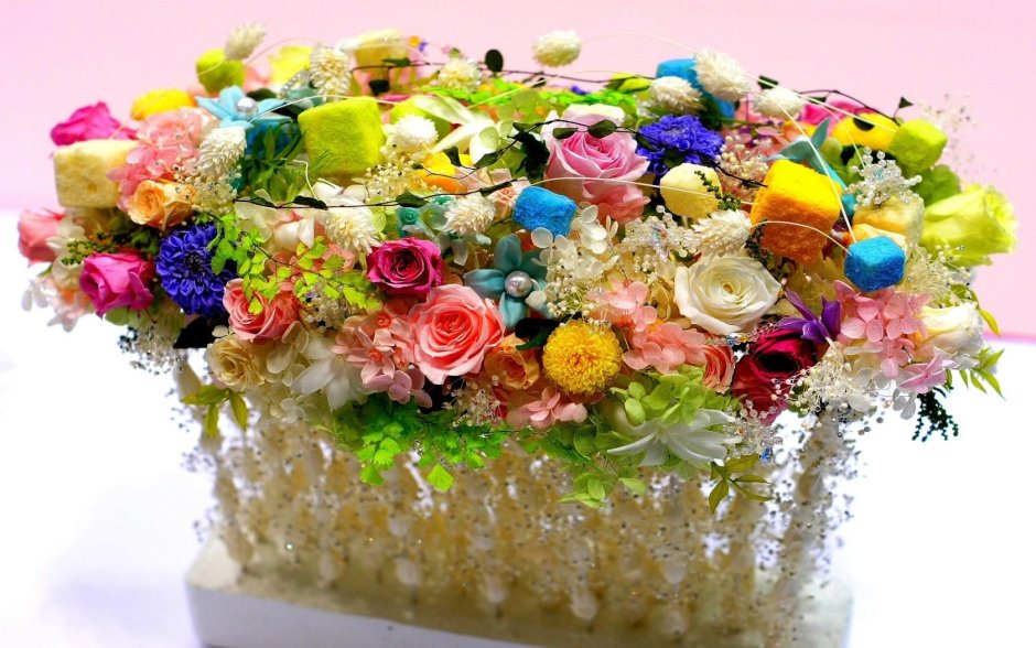 Цветочные композиции на день рождения