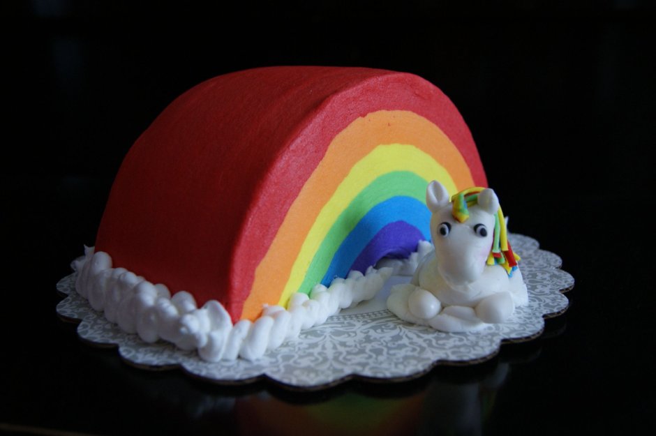 Торт с единорожкой для девочки на 1 годик