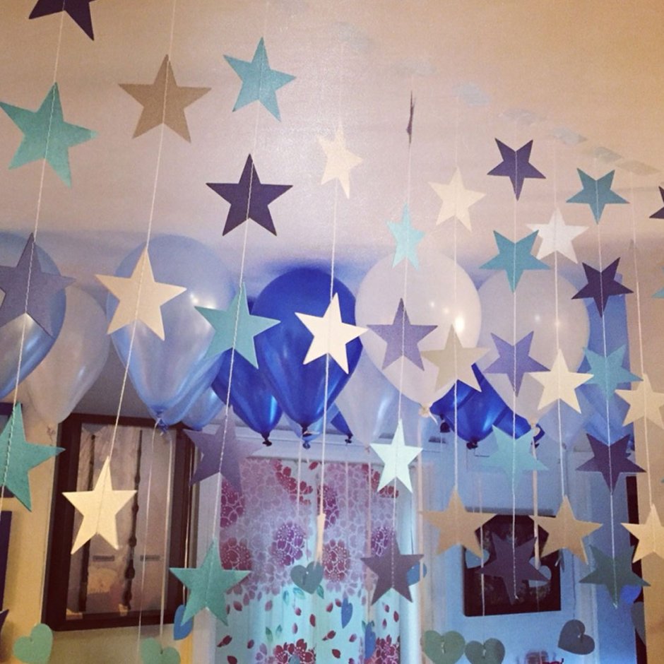 Украшение комнаты звездами