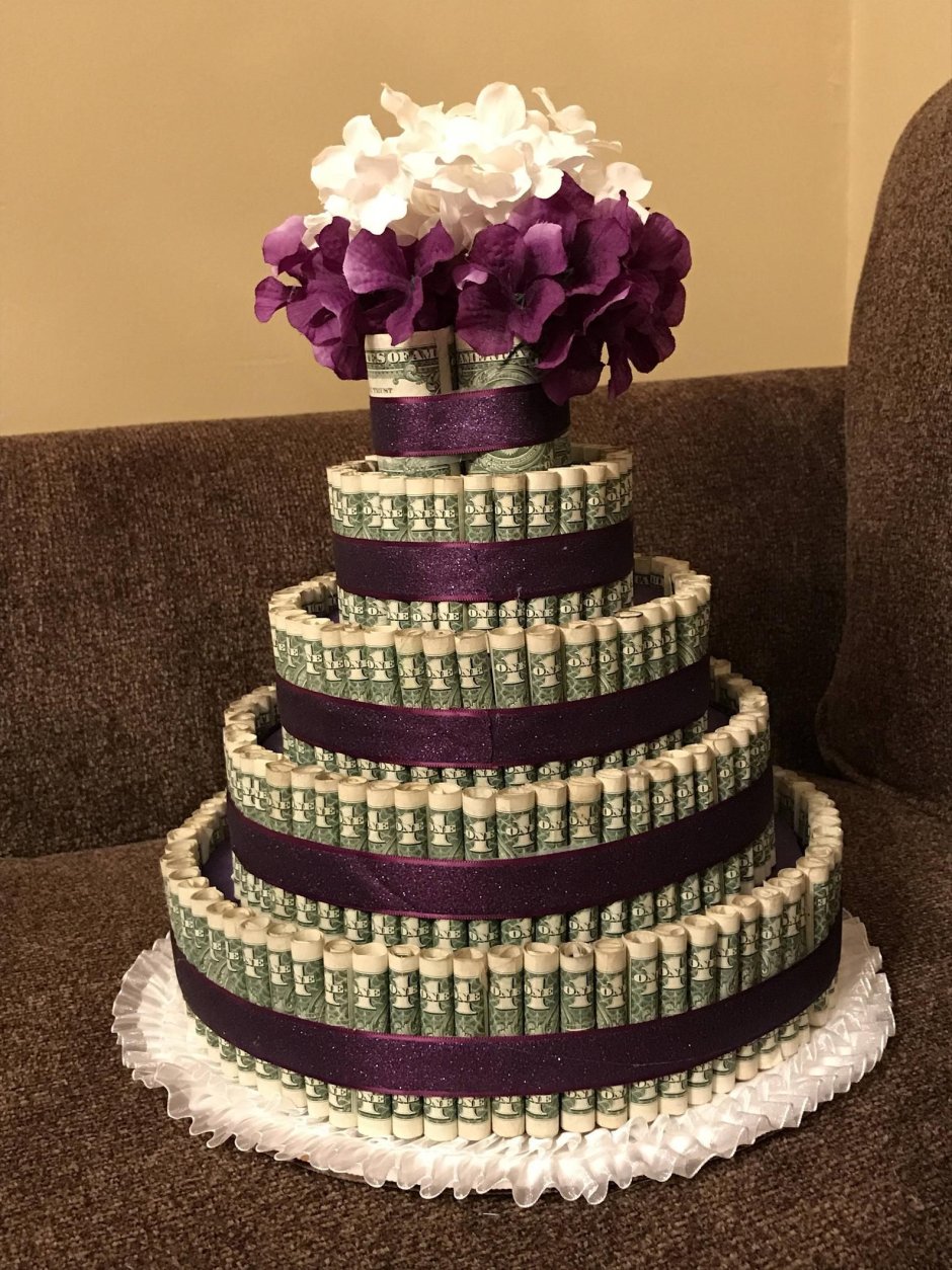 Денежный торт на свадьбу