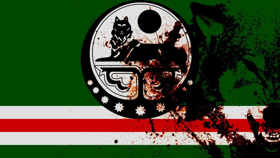 Флаг Ичкерии и флаг Чечни