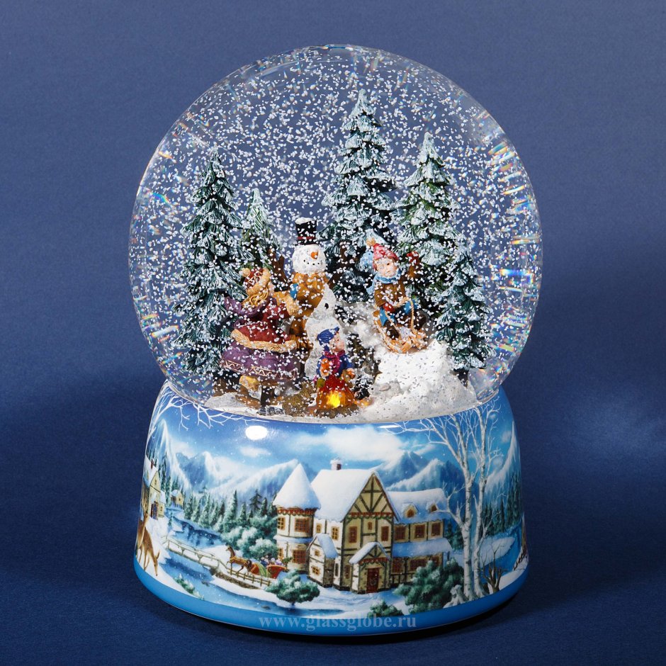 Снежный шар Glassglobe "домик в лесу"