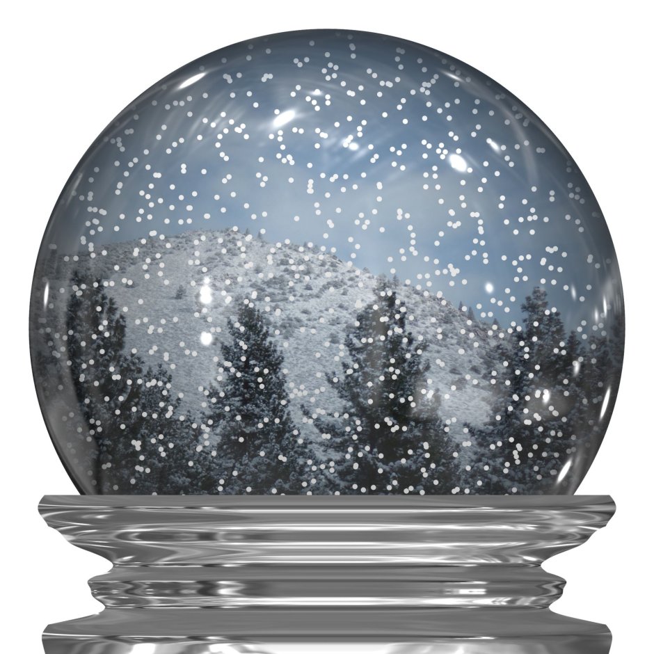 Прозрачный шар со снегом