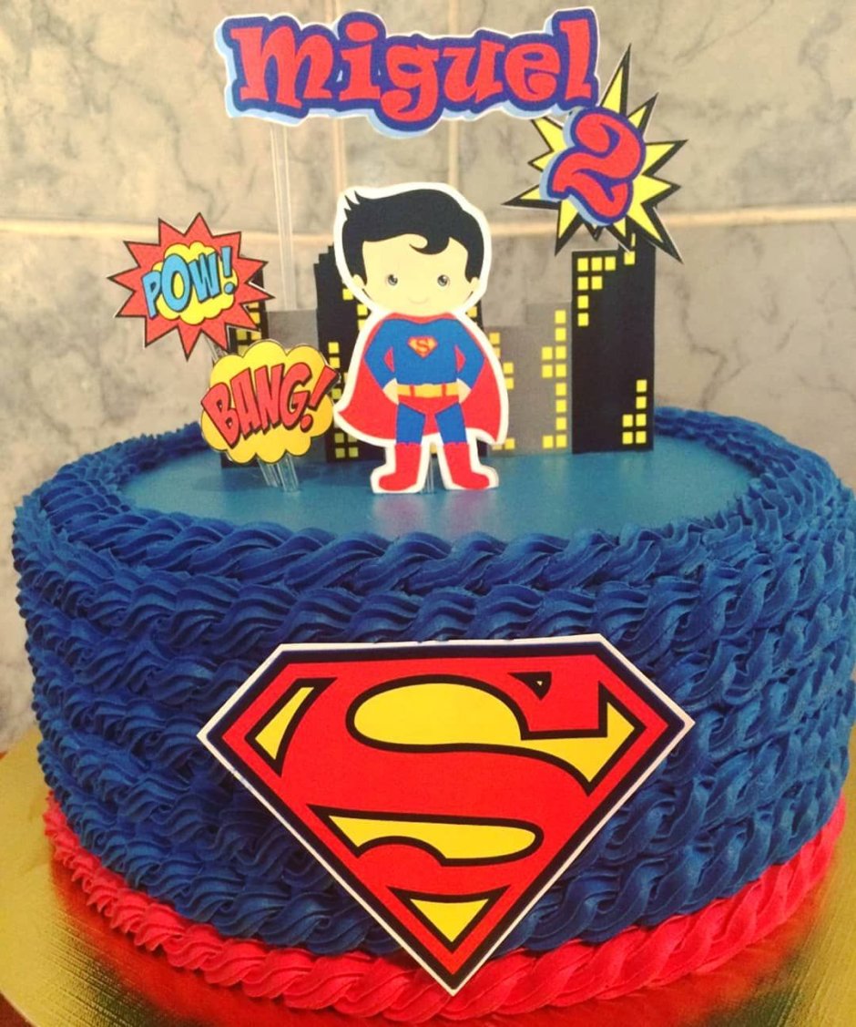 Торт Супермен с кремом