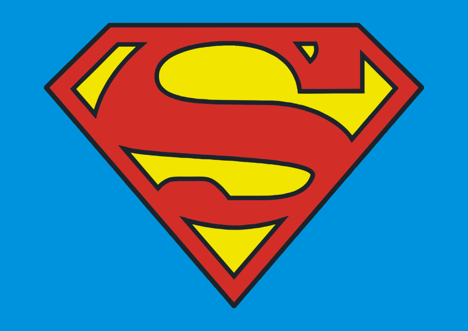 Значок Супермена круглый