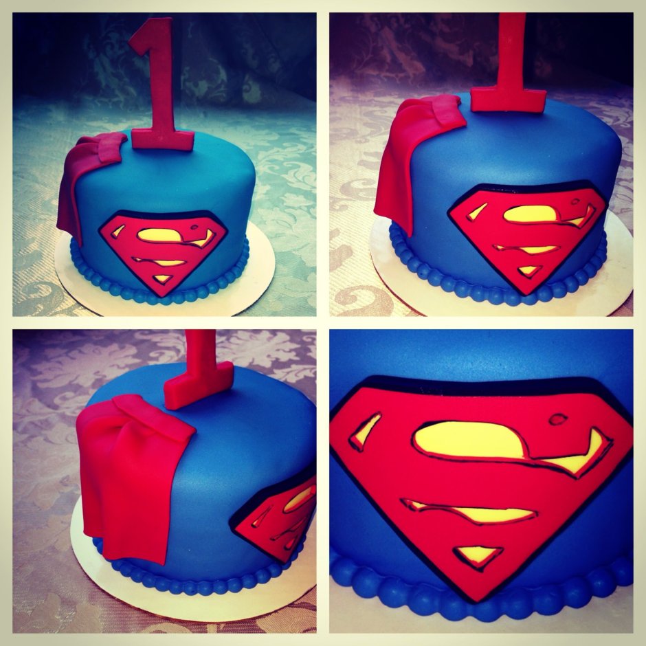 Торт Супермен на 1 год