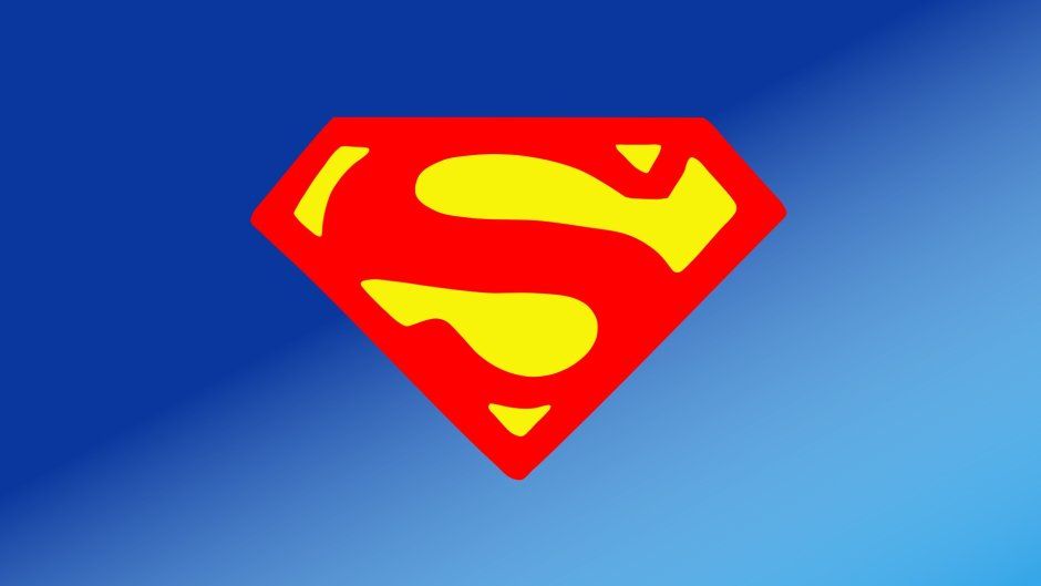 Логотип Супермена на белом фоне