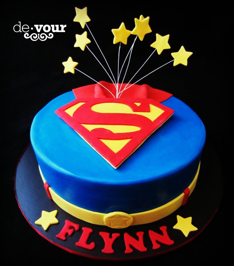 Логотип Супермена на торт