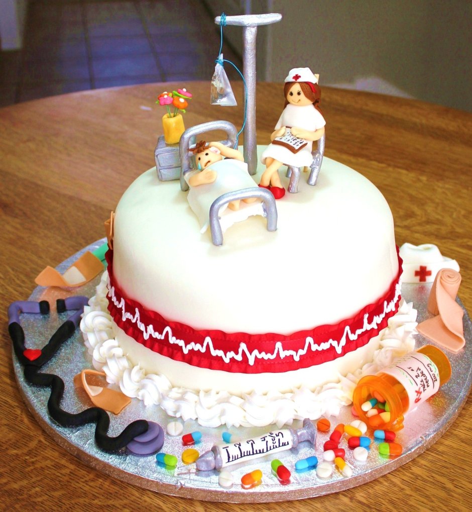 Оригинальный торт на день рождение для медсестры