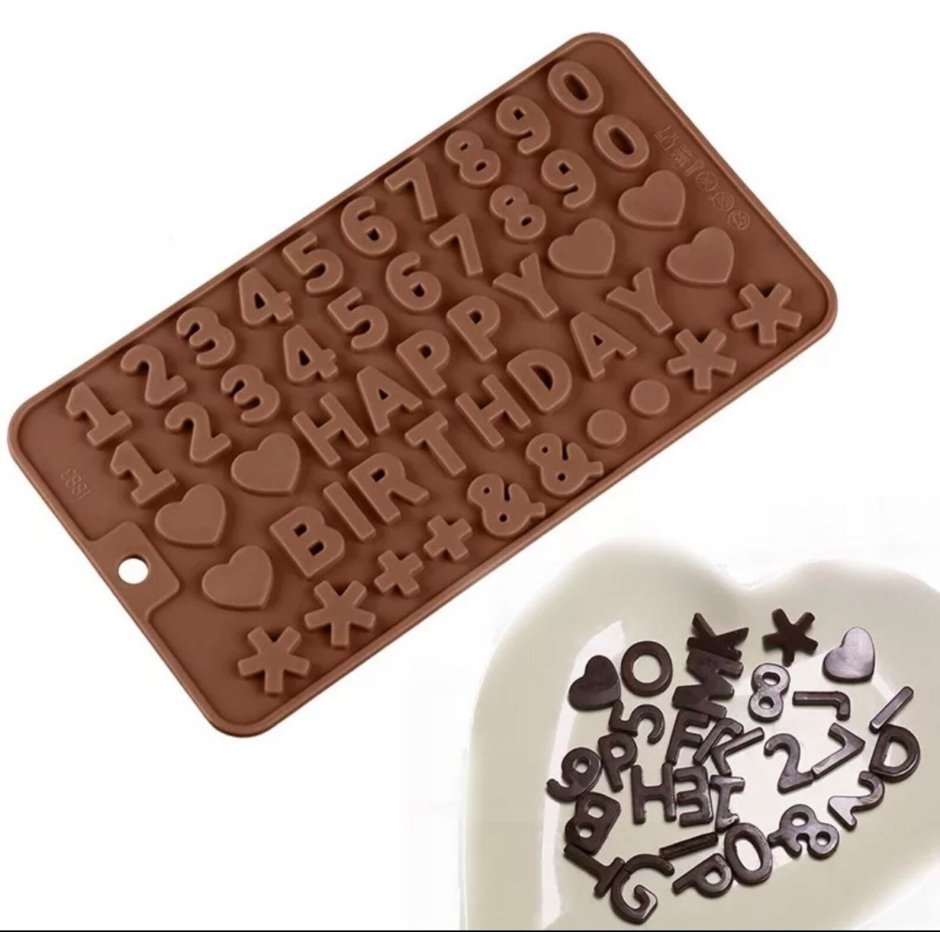 Силиконовая форма цифры для шоколада