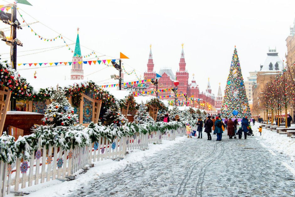 Красная площадь Москва зимой 2021