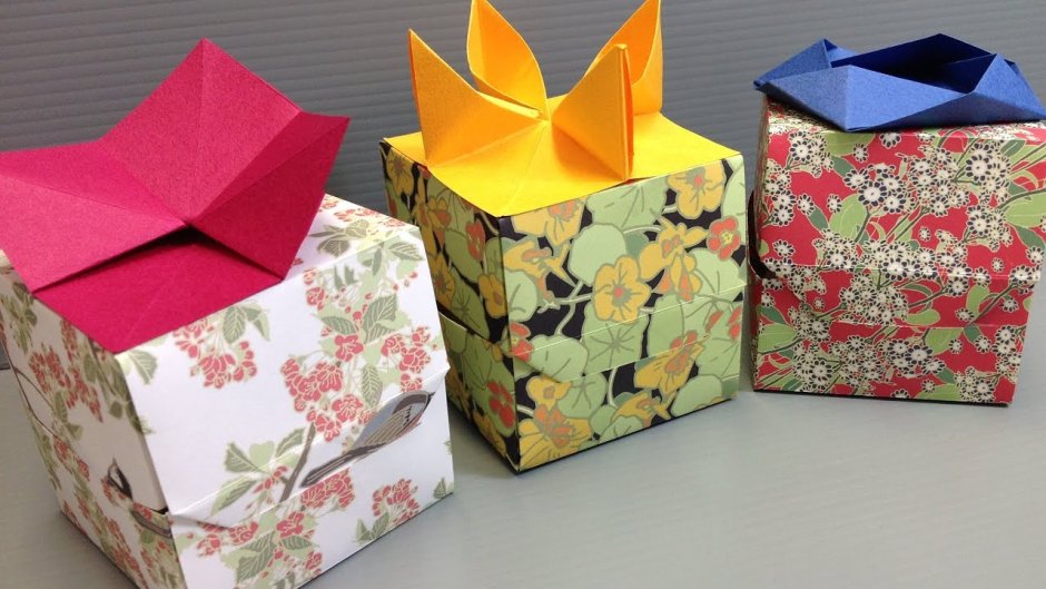 Коробочка для подарка своими руками из бумаги оригами