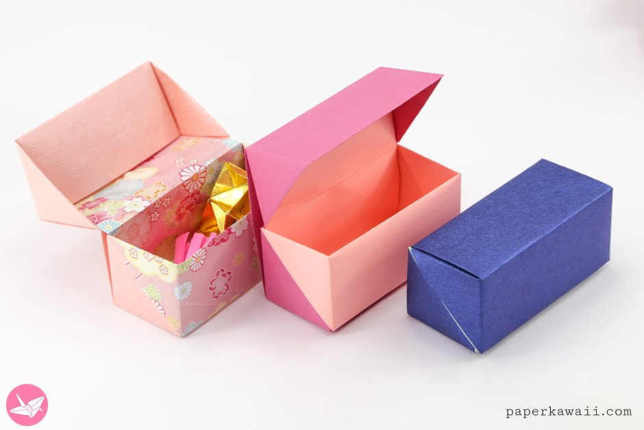 Набор сладостей в коробочках оригами
