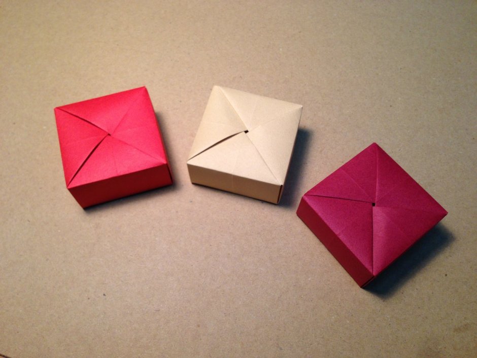 Оригами коробочка сердечко