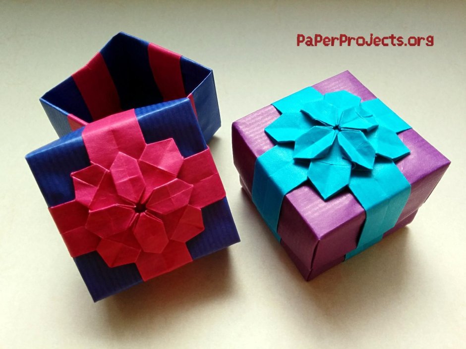 Коробочка копилка оригами