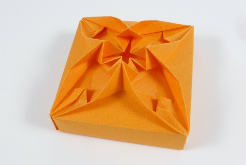 Оригами коробочка с крышкой