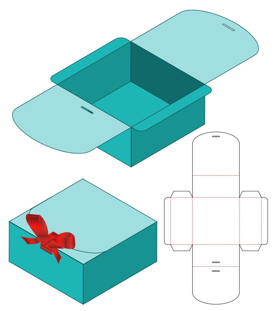 Оригами раскладная коробка