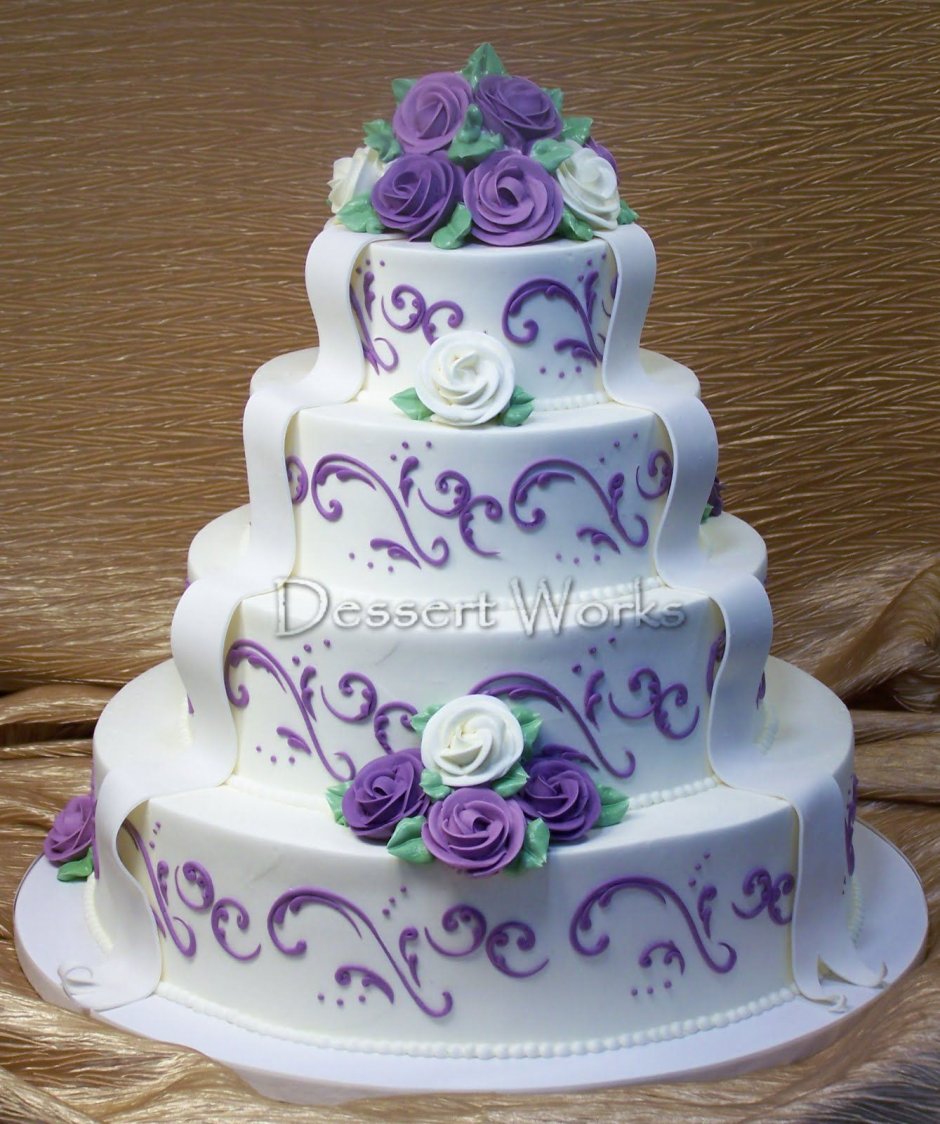 Свадебный торт 2021 лавандовый