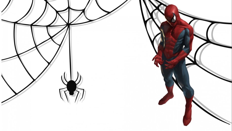 Паутина с пауком человек паук