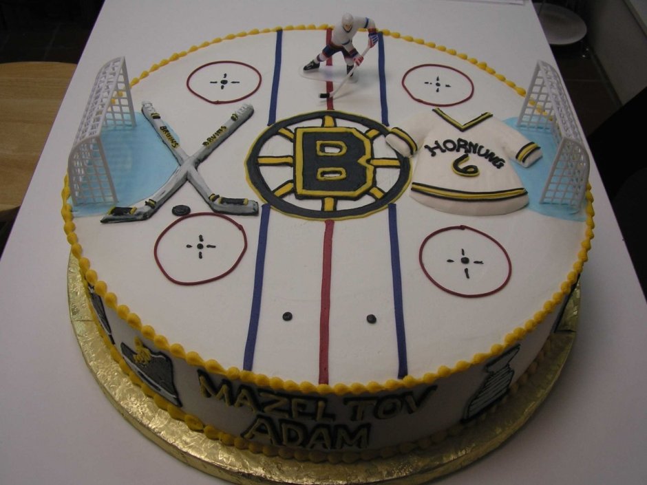 Торт хоккей для мальчика кремовый