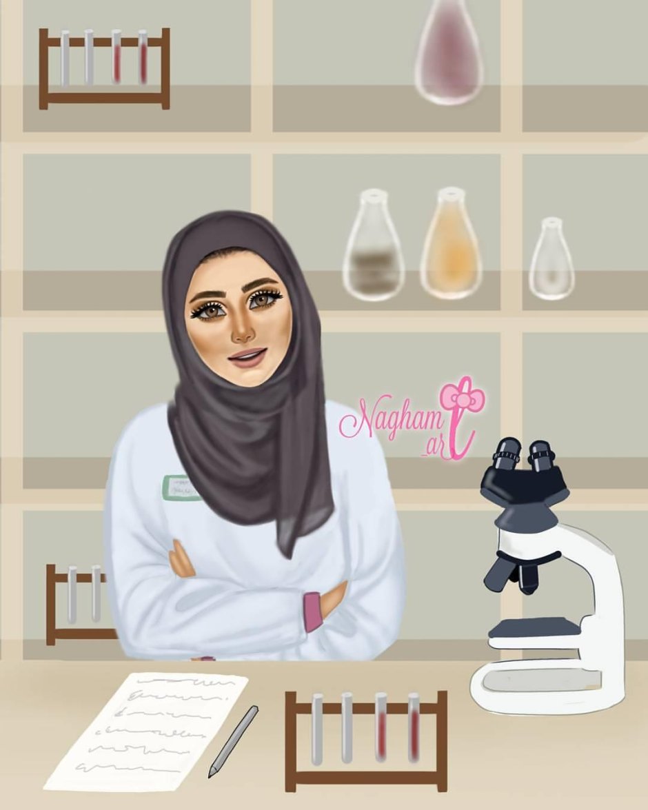 Девушка доктор в хиджабе