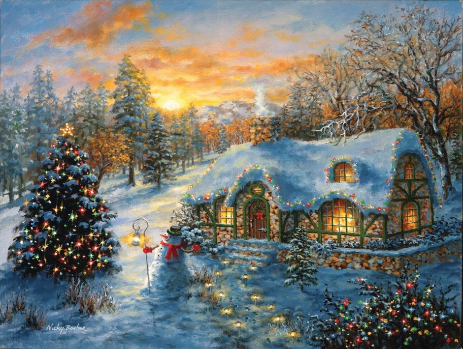 Художник Nicky Boehme новый год